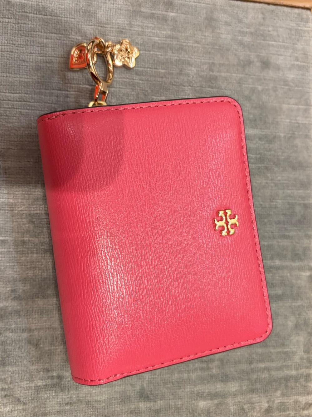 Tory Burch Small Leather Zip Card jHolder in , Orange & Lime new - Picture 13 of 16